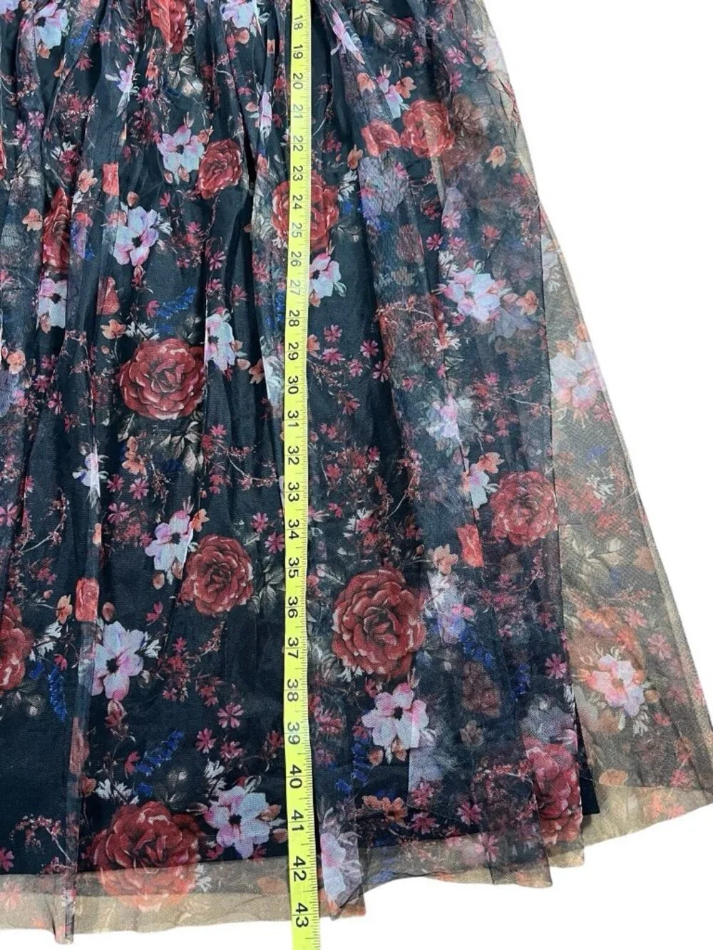 Torrid 2 Dress Plus Size 2X  Multicolor Floral Print Mesh Lined Skater Lace - Picture 11 of 14
